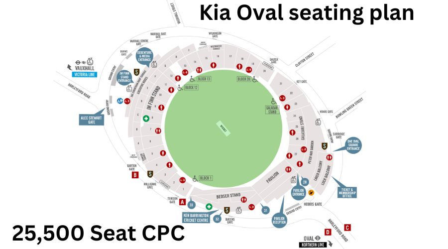 Kia Oval Stadium Seating Map London