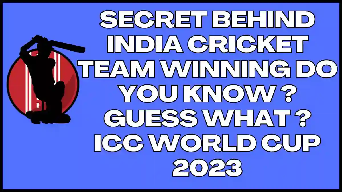 Secret Behind India Cricket Team Winning Do You Know Guess what ICC World Cup 2023 (2)